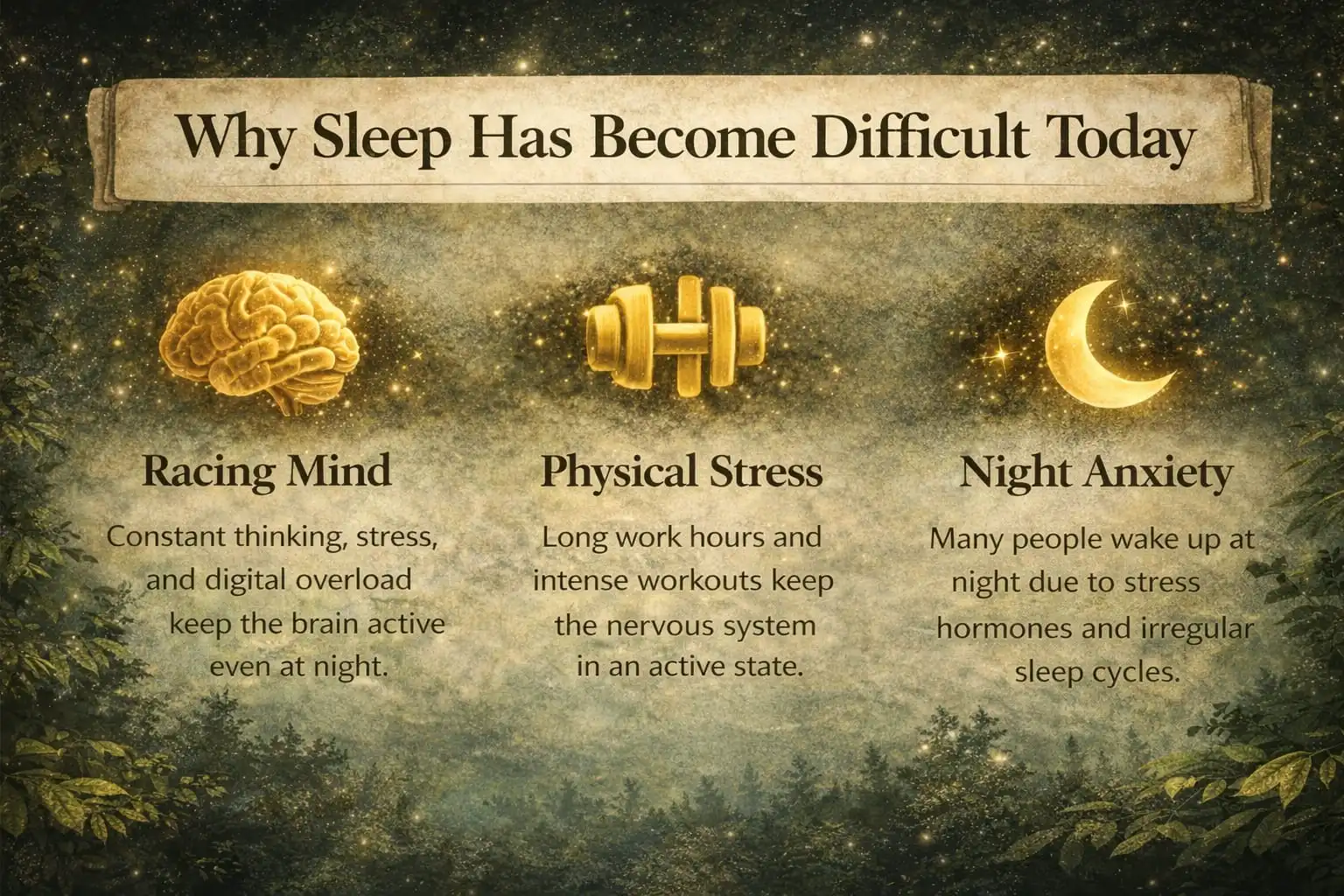 why sleep has become difficult today racing mind physical stress night anxiety sleep problems
